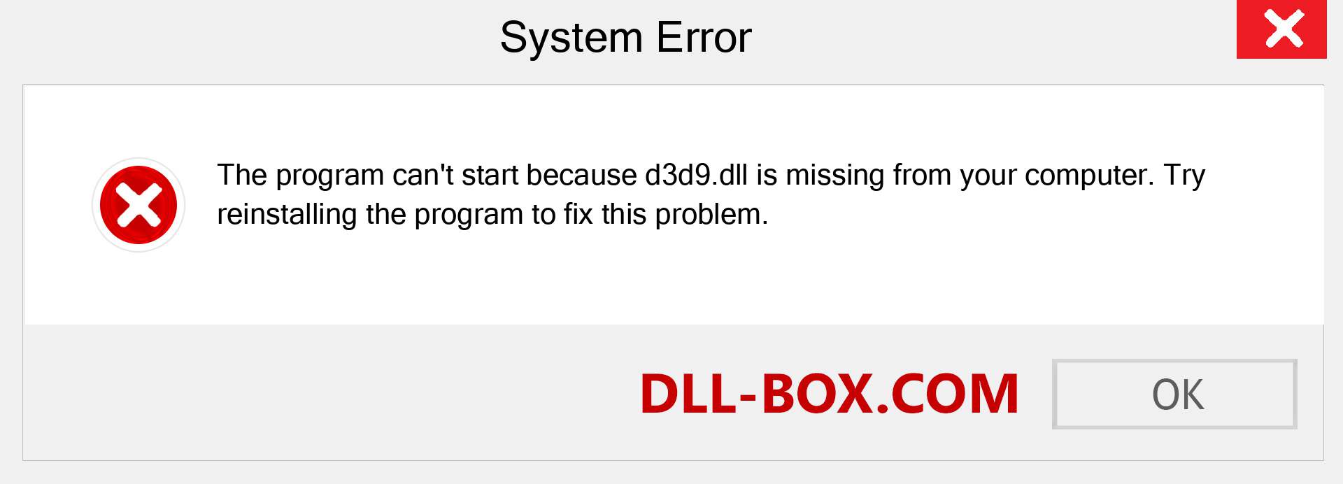  d3d9.dll file is missing?. Download for Windows 7, 8, 10 - Fix  d3d9 dll Missing Error on Windows, photos, images